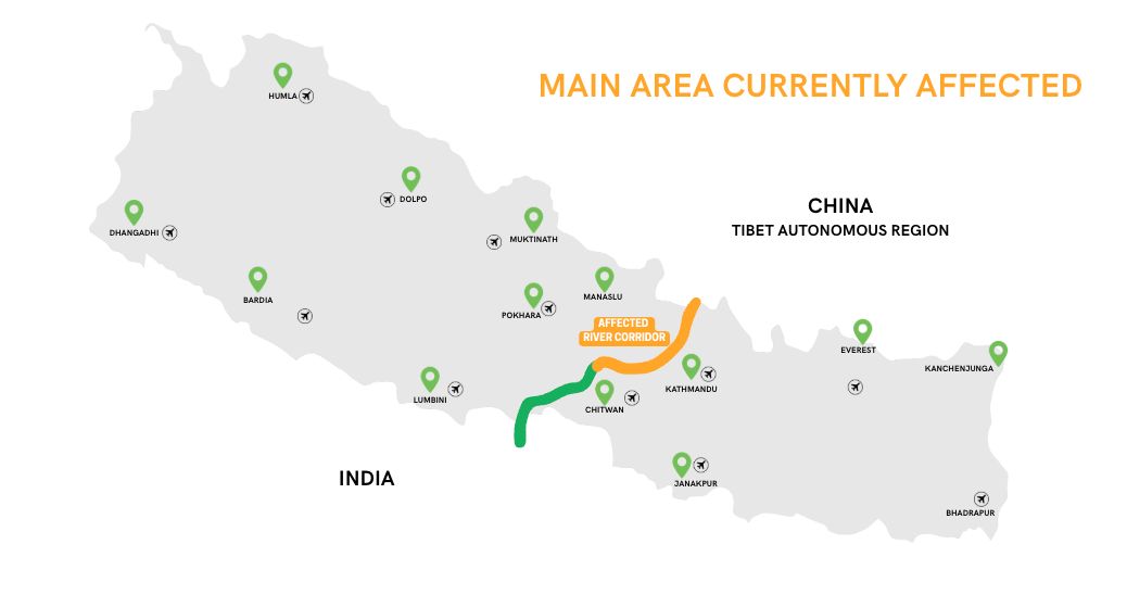 Nepal Flood Update: Which Areas Are Affected and Which Remain Open